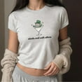 thumbnail image 6 of St Patrick's Day Baby Tee - Drinks Well with Others Shirt, Green Funny Patricks Day BabyTee, 6 of 6