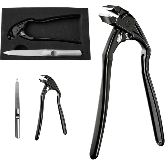 Long Handle Angled Toenail Clippers for Seniors,Ergonomic Wide Jaw Non-Slip Nail Cutter with Nail Catcher for Thick Nails & Arthritis