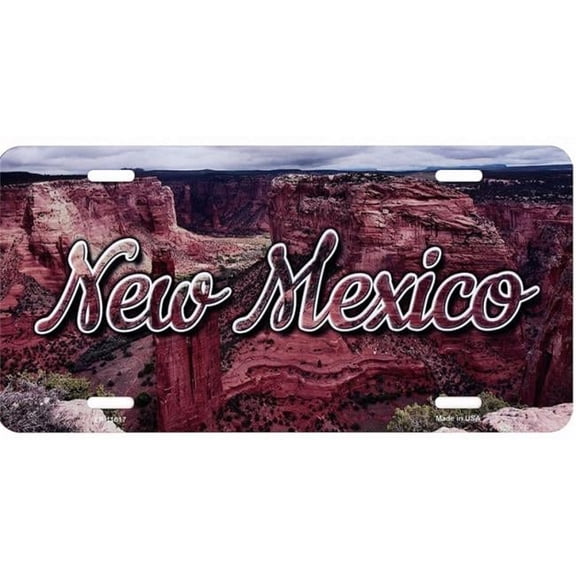 New Mexico Scenic Background Metal License Plate