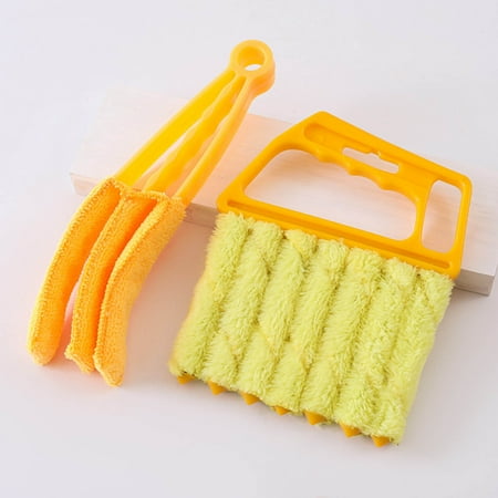 

Winter Clearance! Uhuya Blind Cleaner Tool Mini Blind Duster Brush Clean Venetian Blind Brush Yellow