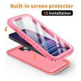 thumbnail image 5 of PlusAcc Waterproof Case for iPhone 13 Underwater Dustproof Antishock Hard Bumper - Pink, 5 of 7