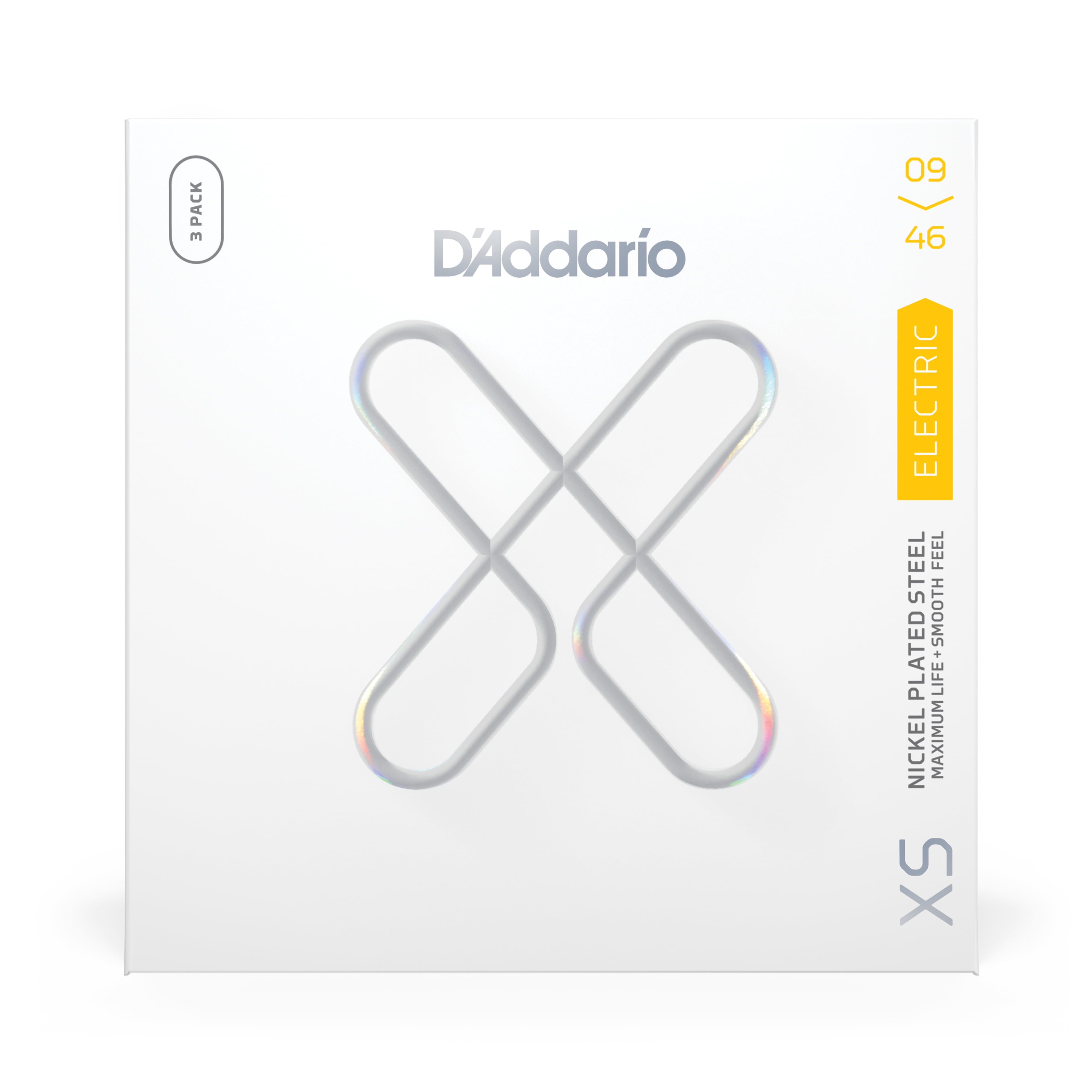 D'Addario XS Nickel Coated Electric Guitar Strings - 3-Pack - 09 - 46