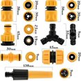 thumbnail image 2 of Garden Hose Connection 13 Mm, Watering Hose Adapter Kit Reinforced Abs Material, Watering Hose Connection Accessories Leak-free Quick Connection For G, 2 of 5