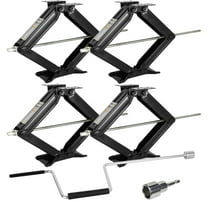 WEIZE 6500 lbs Camper Stabilizer RV Trailer Scissor Jacks 24 inch Leveling Jacks Heavy Duty Stabilizing Supports Set of 4 with Crank Handle