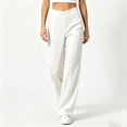 thumbnail image 3 of Dagugfen Athletic Pants for Women Loose Fitted Elastic Waist Stretchy Breathable Full Length Gym Workout Pants(XL,White), 3 of 6