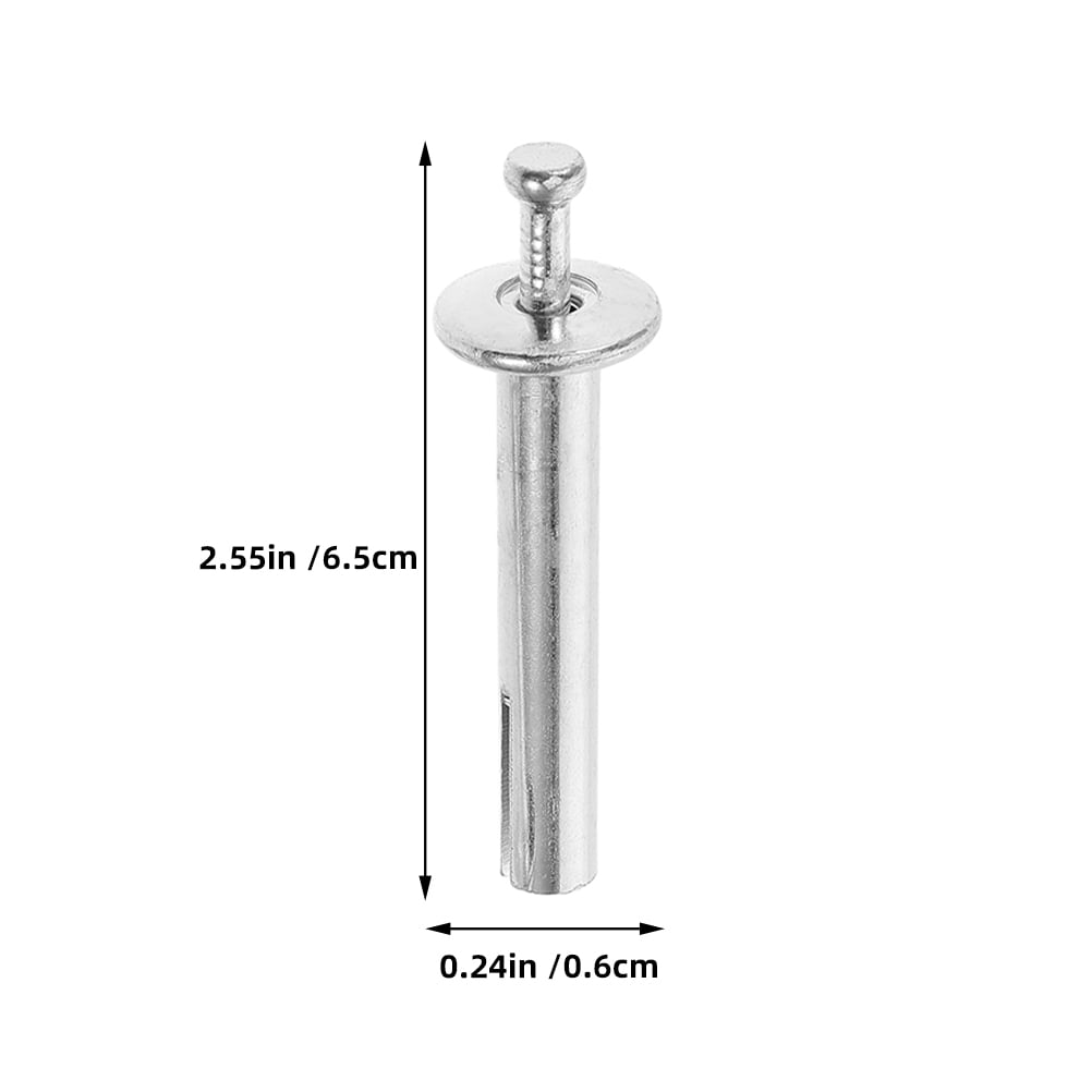 Masteelf 100pcs Expansion Fastener Nails 8x50mm Drive-In Anchor Nails For Concrete Walls Heavy Duty Wall Screws Metal Bolt For Concrete And Masonry Anchors