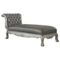 ACME Dresden Chaise with 1 Pillow in Vintage Bone White and PU