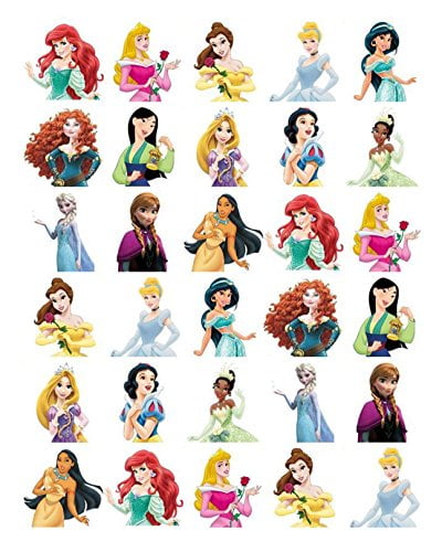 Belle Cinderella Tiana Rapunzel Sketches Blue Disney Princesses Fabric 