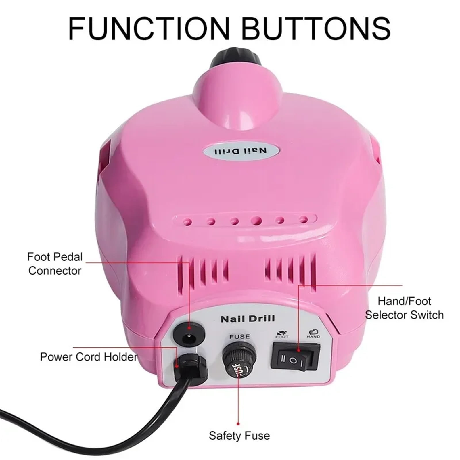 35000RPM Electric Nail Drill Professional Manicure Machine Nail Sander With Nail Drill Bits Portable Nail Salon Nail Files Kit