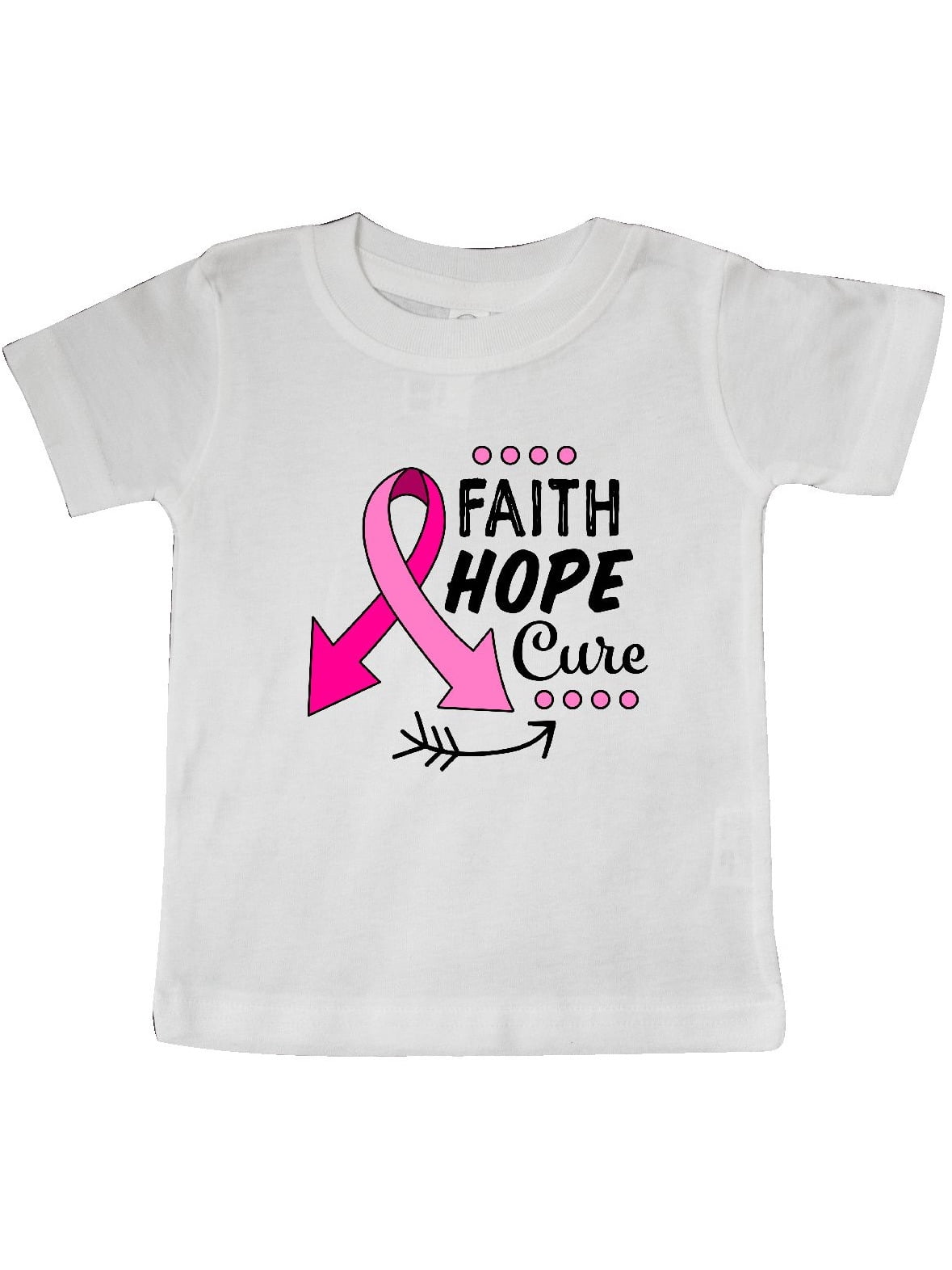 inktastic Faith Hope Cure Breast Cancer Awareness with Arrows Baby T-Shirt