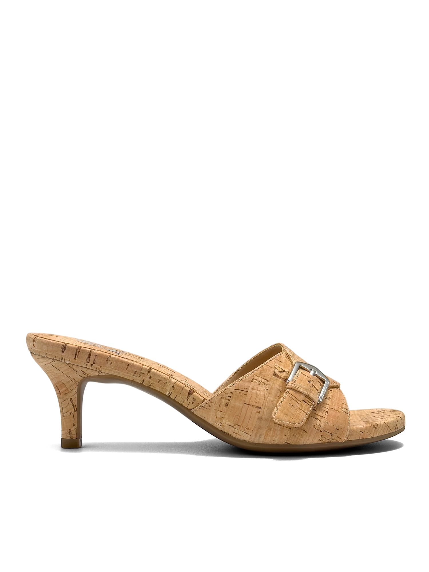 Aerosoles Women's Nea Kitten Heel Buckle Sandal Mules