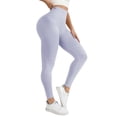thumbnail image 2 of Women's High Waisted Yoga Pants, Seamless Butt Lifting Workout Leggings, Tummy Control Peach Butt Yoga Pants for Women, Running, Gym and Daily Wear-Purple, 2 of 9