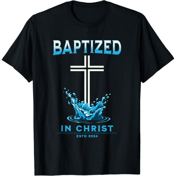 2024 Christian Baptism BAPTIZED-IN-CHRIST Keepsake T-Shirt mens t shirt,black,women,funny,misfits,men,journey