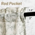 thumbnail image 5 of DWCN Thick Textured Linen Floral Valance for Kitchen Living Room, Rod Pocket Farmhouse Vintage Cottage Valance Curtain, Green Peony, 52 x 18 Inches, 1 Panel, 5 of 8