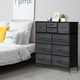 thumbnail image 2 of Oumilen Adult Dresser with 10 Fabric Drawers Small Chest of Drawers, Black, 2 of 5
