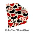 thumbnail image 3 of Kugisaki Valentine's Day Decoration Home Valentine's Day Throw Blanket Soft Lightweight Flannel Blankets Love Hearts Throw Blanket for Sofa Couch Bed Office 29.5x39.3 in, 3 of 6