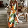 thumbnail image 3 of Lunarable Pineapple Sleeveless Dress Woman Fashion Long Dresses Women's Summer Suit Dress Summer 2025 Women, 3 of 7