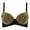 Gold-L, variant on Eye Catching Metallic Rivet Studded Underwire Punk Rave Party Bra Strappy Bra Suitable for Various Occasion