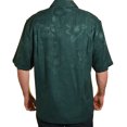 thumbnail image 2 of Jamaica Jaxx Mens Silk Hawaiian Aloha Shirt (Dark Green, Medium), 2 of 2