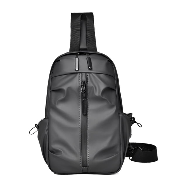 Bolso de pecho para hombre, elegante mochila de senderismo para escalar, en bicicleta, ir de compras al aire libre Gris