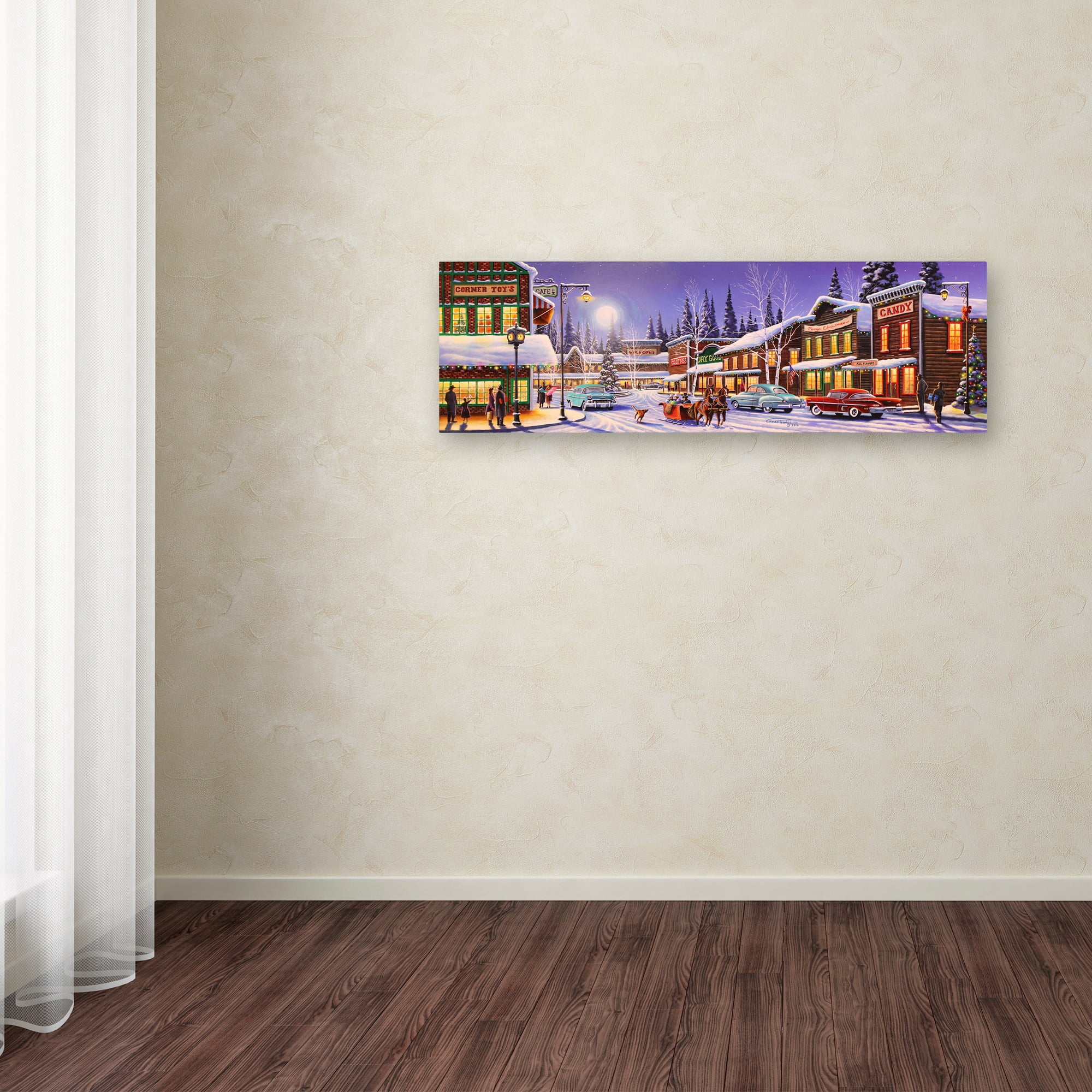 Trademark Fine Art 'Main Street Christmas' Canvas Art by Geno Peoples