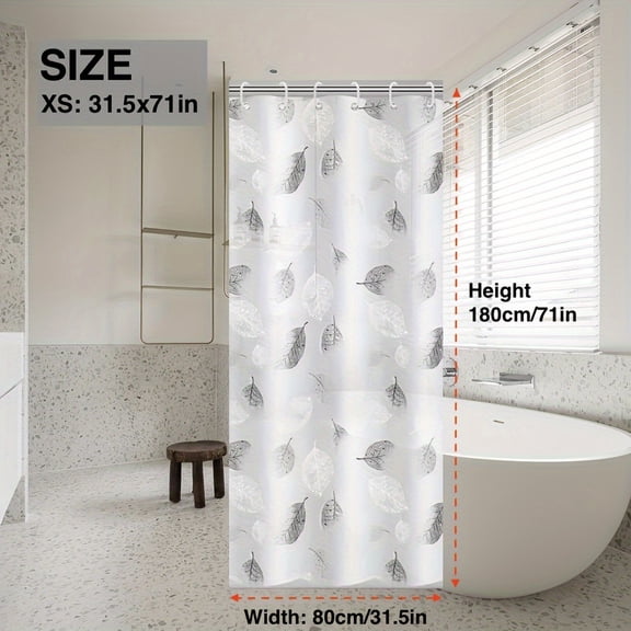 Waterproof Shower Curtains for Bathroom,Plastic Shower Liner - PEVA Shower shower curtain with plastic hooks, lightweight plastic bathroom curtains with metal eyelets, durable bathtub partitions