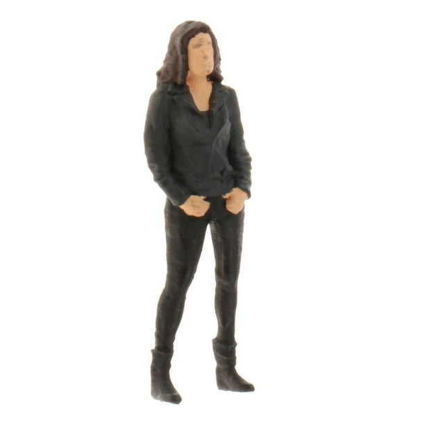 Modelo 1/64 Mini plástico Zulema paisaje ferrocarril Negro-A Escenario de personas de PVC de figura de RM