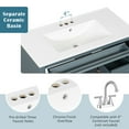 thumbnail image 4 of 36" Bathroom Vanity with Sink, Freestanding Bathroom Storage Vanity Cabinet with 4 Drawers and 2 Soft Closing Doors, Solid Wood Frame, Blue Grey, 4 of 8