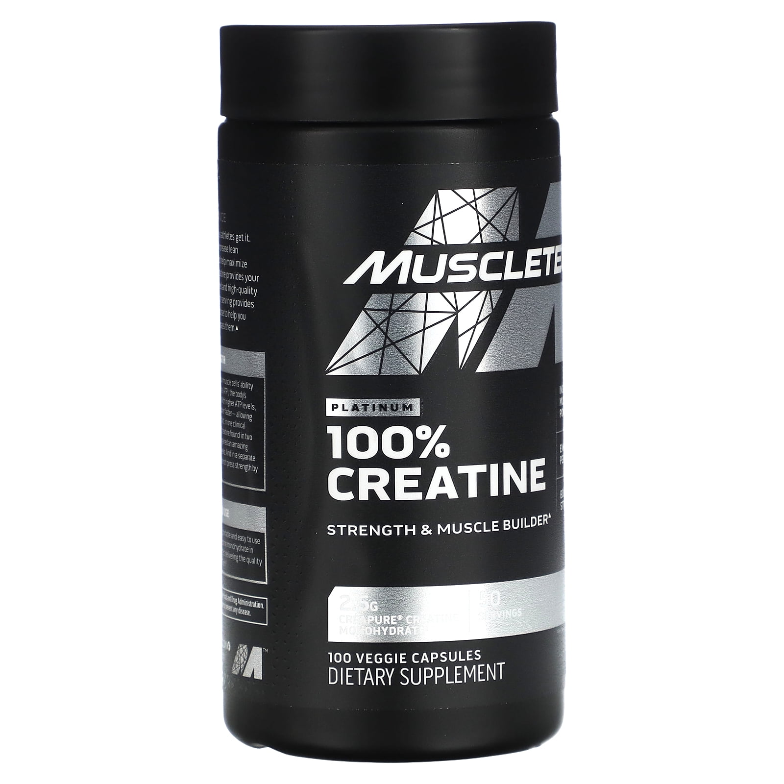 MuscleTech Platinum 100% Creatine, 100 Veggie Capsules