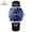 Silver buckle, blue face, black belt, variant on Men's watch, simple business watch, steel band, PU leather strap, luminous quartz watch, fashionable and trendy waterproof men's wristwatch