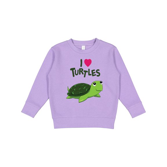 Inktastic I Love Turtles Toddler Sweatshirt