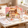 thumbnail image 4 of BESTSKY 2026 New Diy Miniature House Kit-Miniature House Dollhouse Kit for Adults and Teens,Tiny House Ice Cream Shop Bookshelf Decor 3D Wooden Puzzle,Gifts for Family,Friends-Ice Cream Shop, 4 of 7
