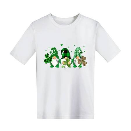 

Shirts for Boys Kids Toddler Baby Girls Boys Spring Summer St.Patric.k s Day Print Cotton Short Sleeve Tshirt Pullover Clothes