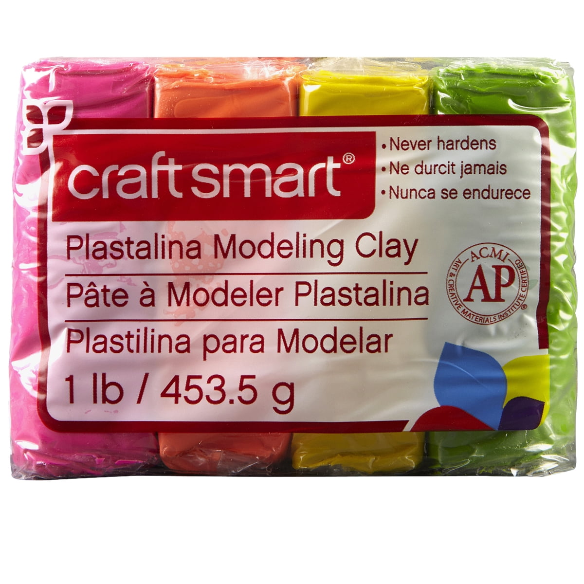 Craft Smart 1lb. Neon Colors Plastalina Modeling Clay - Clay for Sculpting, Modeling, Claymation, School Projects, Arts & Crafts - Bulk 12 Pack