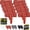 Red edging for landscaping, variant on Imitation Stone Garden Fence No Dig Landscape Edging Faux Stone Garden Border Plastic Pound in Edging for Landscaping Flower Beds Yard Decorative Artificial Rock Edgers Bricks (10, Red)