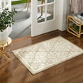 thumbnail image 3 of TOWN & COUNTRY EVERYDAY Walker Damask Medallion Everwash® Washable Multi-Use Decorative Rug, Tufted Kitchen Rug, Low-Profile Door Mat, Bedroom Rug and Bath Rug with Non-Slip Backing, Beige, 24"x40", 3 of 11