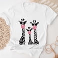 thumbnail image 1 of Women's Giraffe Print Round Neck Tee, Fashion Casual Crew Neck T-Shirt for Daily Holiday Vacation Outdoor Wear, Ladies Clothes for All Seasons, 1 of 6