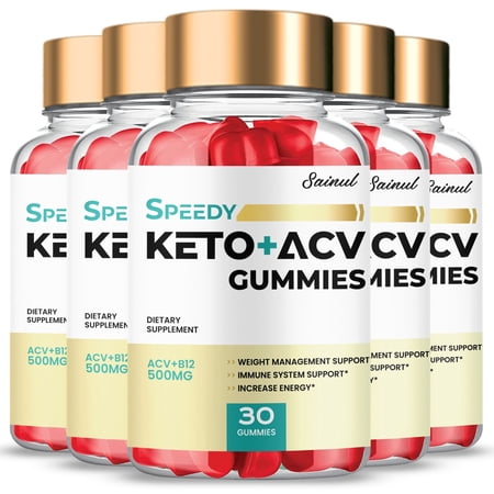 Speedy Keto ACV Gummies, Speedy Keto Plus ACV Gummies, Speedy Keto, Speed Keto + ACV Official Apple Cider Vinegar for Weight Management (5 Bottle)