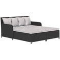 thumbnail image 1 of Outsunny Rattan Outdoor Daybed, Sunbed Loveseat with 4 Pillows, Light Grey, 1 of 9