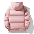 thumbnail image 3 of Zimjoy Mens Puffer Jacket with Hood Thermal Thick Mens Winter Jackets with Hood Big and Tall Down Jackets Lightweight Hooded Coat Outdoor, Pink 3XL, 3 of 7