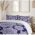 thumbnail image 6 of Ambesonne Blue White Duvet Cover Set, Flora Lace Snowflake, 2-Calking, Blue White, 6 of 7