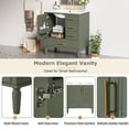 thumbnail image 5 of Harper & Bright Designs 30" Bathroom Vanity Sink Combo with Soft Closing Door and 3 Drawers, Bathroom Storage Cabinet with Solid Wood Frame, Olive Green, 5 of 17