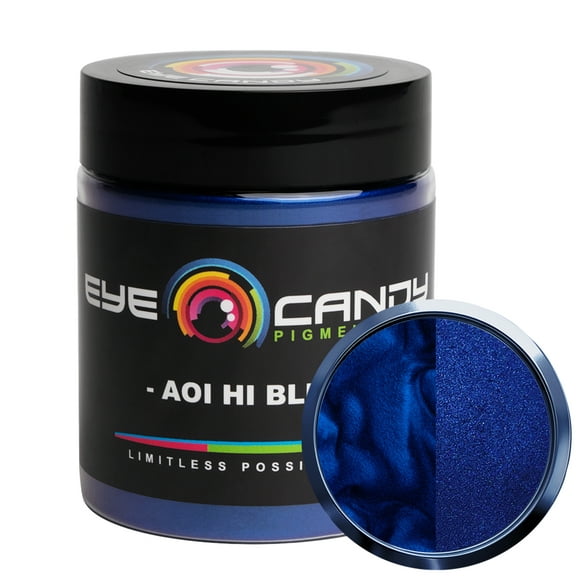 Eye Candy Premium Mica Powder Pigment Aoi Hi Blue (25g) Multipurpose DIY Arts and Crafts Additive | Woodworking, Epoxy, Resin, Paint, Nail Polish, Lip Balm