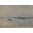 thumbnail image 2 of Vilhelm Hammershøi 14x11 Black Ornate Wood Framed Double Matted Museum Art Print Titled: The Harbour of Copenhagen Seen from Kvasthusgade (1907 - 1908), 2 of 5