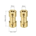 thumbnail image 3 of 3mm to 4mm Bore Rigid Coupling, 20mm Length 9mm Diameter, Copper Shaft Coupler Connector Brass Tone 4Pcs, 3 of 3