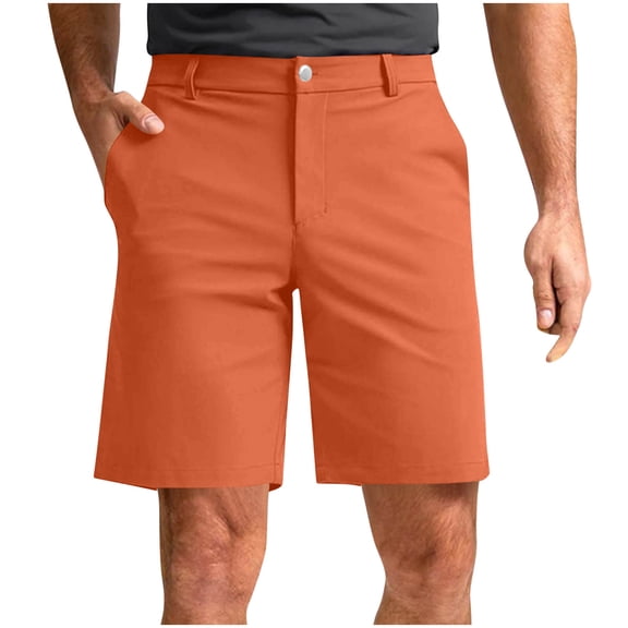 Fewfanhot Men's Quick-Dry Golf Shorts, Flat Front Stretch Casual Chino Shorts for Men, Multi-Color Business Casual Summer Shorts, S-4XL