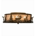 thumbnail image 5 of Meyda Tiffany 185968 Elk At Dusk 4 Light 22" Wide Flush Mount Drum Ceiling Fixture -, 5 of 7