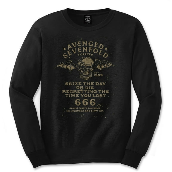 Avenged Sevenfold Unisex Long Sleeve T-Shirt Seize the Day (Small)