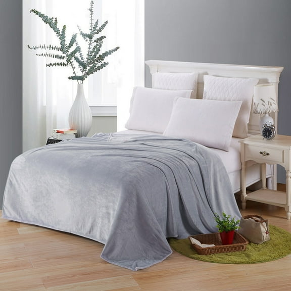 HOOWIFFY heavy throw blanket Flannel Fleece Blanket Polyester Fiber Cozy Adults Home Use 1Pack
