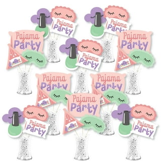 Pajama Slumber Party - Girls Sleepover Birthday Party Hanging Decor - Party  Decoration Swirls - Set of 40